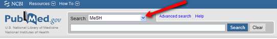 Change the drop box to MeSH