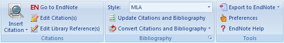 EndNote ribbon