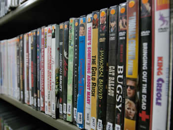 Picture of DVDs is the media collection