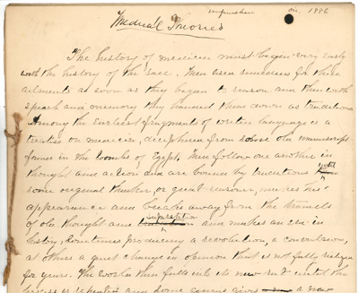 Dr. Philo Farnsworth's lecture notes, 1886.