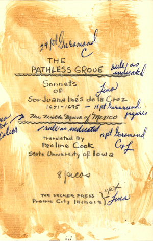 Unpublished manuscript by Pauline Cook Hall, 1950
