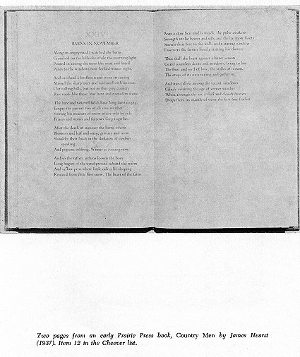 Two pages from a Prairie Press book
