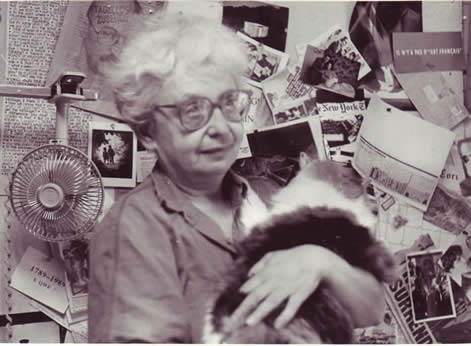 Louise Neaderland and her cat Muffin