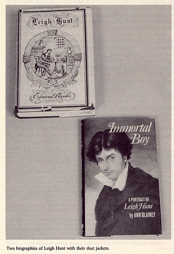 Two Leigh Hunt biographies and their dust jackets