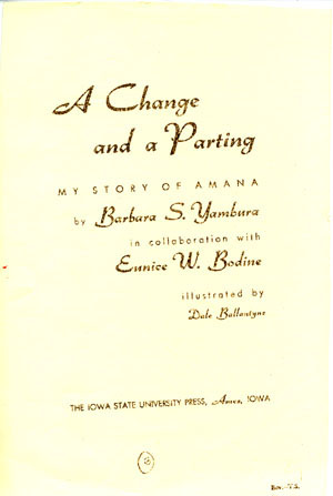 Proof, title page, A Change and a Parting