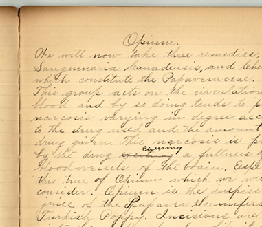 Homeopathy composition book of Dr. George Royal