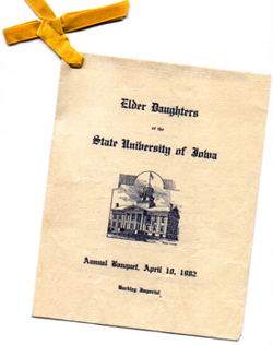 Elder Daughters banquet program, 1902