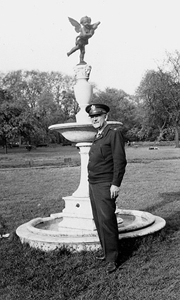 W. Ross Livingston at Hyde Park in April 1945