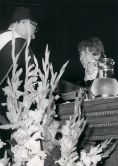 Elizabeth Edson, the University of Iowa's 100,000th graduate, 1967