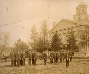 S.U.I. Battery, Old Capitol lawn, May 1896