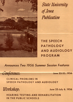 Speech Pathology conference program, 1956