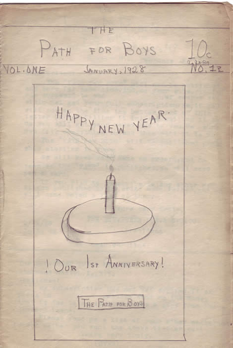 Elliott Ruben's 1928 zine "The Path for Boys"