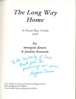 Morgan Dawn Fan Novel Title Page