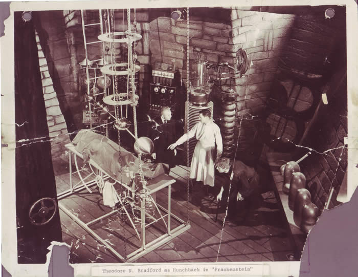 Ted Bradford as the Hunchback in Frankenstein