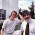 Bill’s wigs Barry Morrow with Bill Sackter, who is wearing one the many wigs in his collection, 1970s.