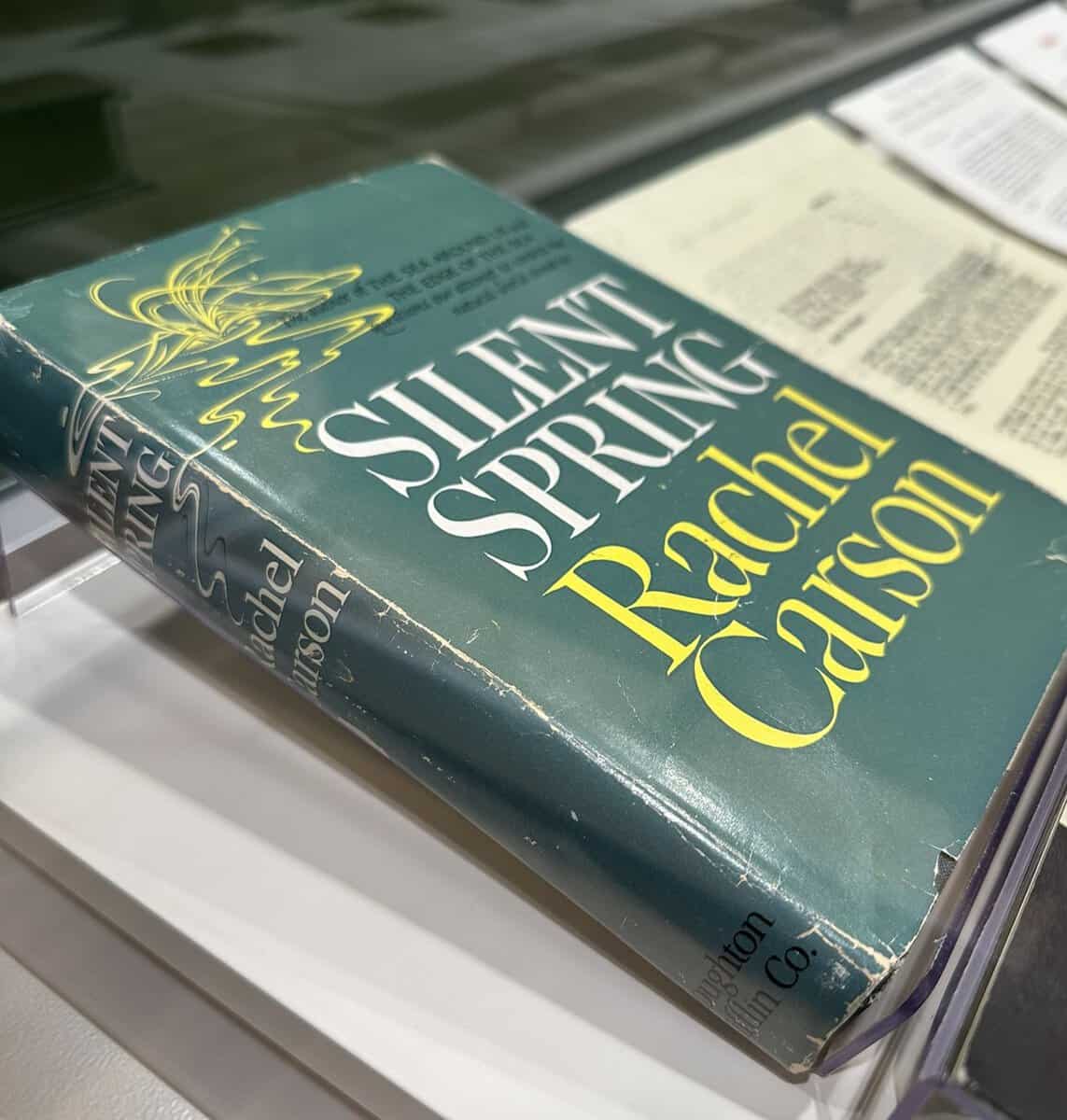 First edition of Silent Spring with the title featured.