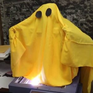 Yellow Ghost coming up from copier