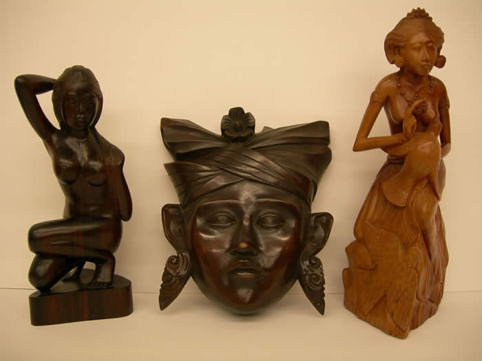 ebony figure, female head, hand-carved female figure